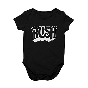 Body Bebê Algodão Rush Preto e Branco
