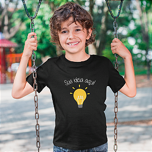 Camiseta Infantil personalizada em algodão