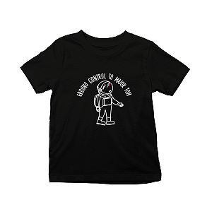 Camiseta Infantil Major Tom Bowie Preto