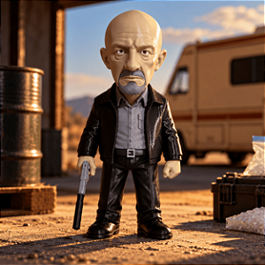 Boneco Mike Ehrmantraut Breaking Bad Estátua Colecionável 3D 20cm