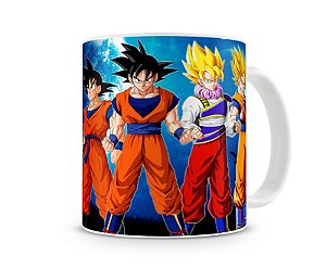 Caneca Dragon Ball Animes Geek Desenho - Branco