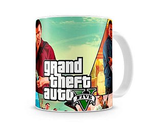 Caneca GTA V Michael, Franklin e Trevor