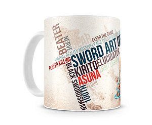 Caneca Sword Art Online Asuna e Kirito