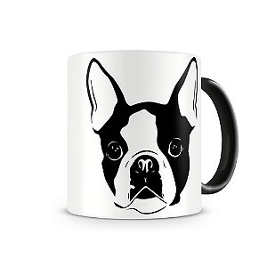 Caneca boston terrier color black