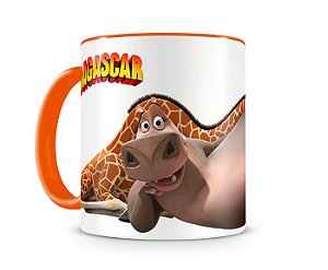 Caneca Madagascar Gloria e Melman Orange