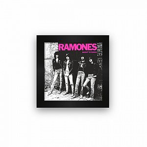 Quadro azulejo com moldura Ramones Rock to Russia