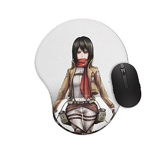 Mouse pad Ergonômico Attack on Titan Mikasa Mod3