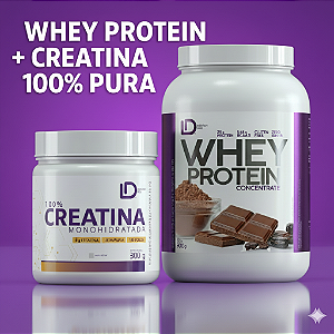 COMBO WHEY PROTEIN CHOCOLATE+ CREATINA 100% PURA