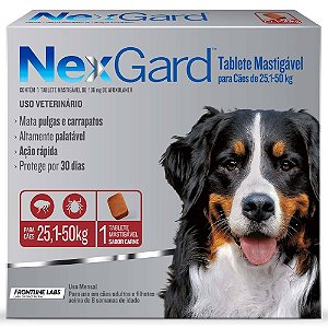 Nexgard Antipulgas E Carrapatos Cães 25,1 A 50kg C/1 Comprimido ...