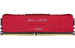Memória Ram Crucial Ballistix 8gb Ddr4 3000Mhz Cl15 Red - BL8G30C15U4R