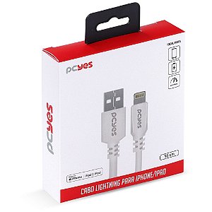 CABO USB A 2.0 PARA LIGHTNING IPHONE (MFI) 50CM BRANCO - PUALB-05