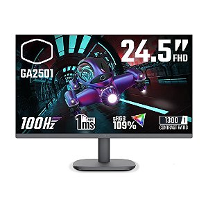Monitor Gamer Cooler Master 24.5" Full HD 100Hz 1ms GA2501 Painel IPS HDMI VGA
