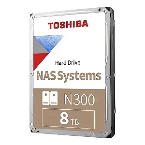 HD Interno 8TB Toshiba N300 NAS 3.5" SATA III 7200RPM - HDWG480XZSTA