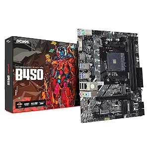 Placa Mãe PCYES B450 AMD AM4 DDR4 Micro-ATX