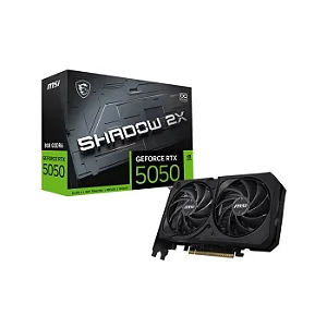 Placa de Vídeo MSI NVIDIA GeForce RTX 5050 Shadow 2X OC 8GB GDDR6