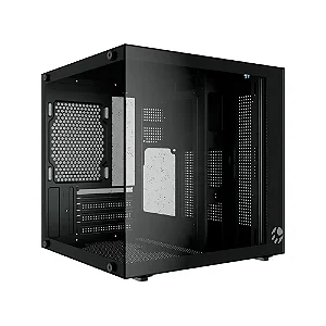 Gabinete Gamer Bluecase BG-066 Life Preto Vidro Temperado Dual Chamber