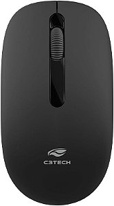 Mouse Sem Fio C3Tech M-W15BK Óptico 1200 DPI Ambidestro Preto