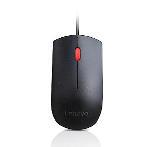 Mouse USB Lenovo Essential Óptico 1600 DPI Ambidestro Preto