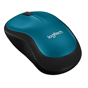 Mouse Sem Fio Logitech M185 1000 DPI USB Ambidestro Azul