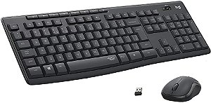 Combo Teclado e Mouse Sem Fio Logitech MK295 Silent - ABNT2 Preto