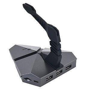 Mouse Bungee C3Tech MB-200SI com Hub 3 Portas USB 2.0, Leitor MicroSD e LED