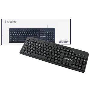 Teclado KeyTime KeyCraft USB ABNT2 Preto KYT00010