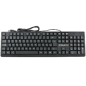 Teclado KeyTime TypeFlow USB ABNT2 Preto KYT00009