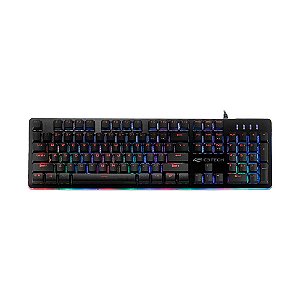 Teclado Gamer Semi Mecânico C3Tech KG-300BK USB Anti-Ghosting - Preto