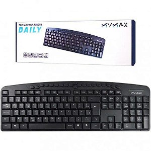 Teclado Multimídia Mymax Daily USB ABNT2 Preto