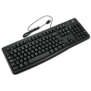 Teclado Logitech K120 USB ABNT2 Preto