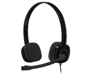Headset Estéreo Logitech H151 Preto P2 3.5mm com Microfone Rotativo