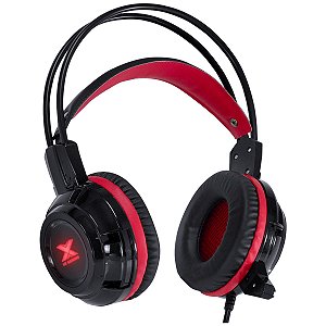 Headset Gamer Vinik VX Gaming Taranis V2 P2 com Microfone Preto e Vermelho
