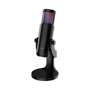 Microfone Gamer Condensador PCYes Hylia RGB USB MGHYRGB com Botão Mute