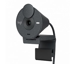 Webcam Logitech Brio 300 Full HD 1080p USB-C com Microfone - Grafite