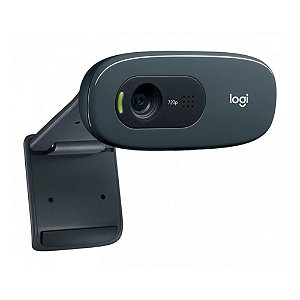 Webcam Logitech C270 HD 720p USB com Microfone - Preta