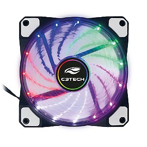 Cooler Fan 120mm C3Tech F9-L110M LED Multicores (Molex 4 Pinos)