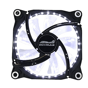 Cooler Fan 120mm Mymax Storm 2 Preto LED Branco (3P + Molex 4P)