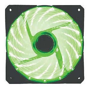 Cooler Fan Ventoinha Gamer K-Mex AF-E1225 LED Verde 120mm com 33 LEDs
