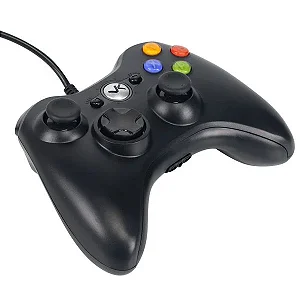 Controle para PC e Xbox 360 com Fio USB Vinik Modelo X360 Preto