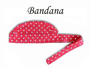 Bandana - Touca Pirata Poá Vermelho - ( unisex ) -  Uniblu