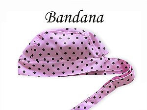 Bandana - Touca Pirata Rosa Bebê com Poá Marrom - ( unisex ) -  Uniblu