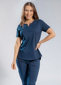 Scrub  - Pijama Cirúrgico Confort Fashion Azul Marinho - Uniblu