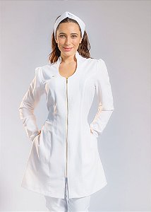 Jaleco Feminino Condessa Branco - Slim - Uniblu