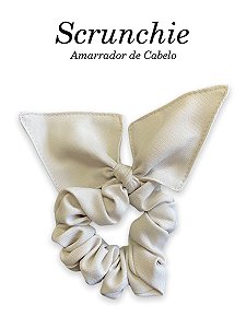 Scrunchie  - Amarrador de cabelo Microfibra cor- Areia - uniblu