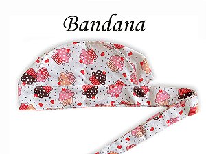 Bandana - Touca Cupcakes -  Uniblu