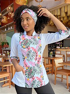 Camisa Feminina Chefe Cozinha - Dolman Garden - Uniblu - Personalizado