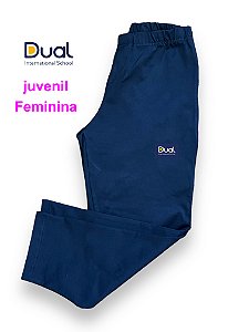 Calça Juvenil Feminina cor - Azul Marinho  Escola Dual - Uniblu