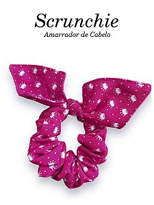 Scrunchie  - Amarrador de Cabelo Coroa Pink - uniblu