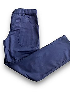 Calça Profissional Cintura Meia Elástico cor - Azul Marinho - Uniblu