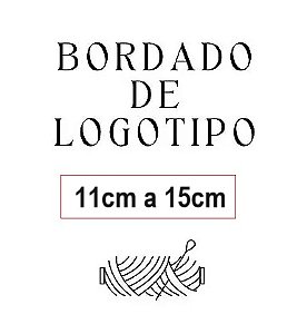 Bordado Logotipo ( G ) de 11cm até 15cm.